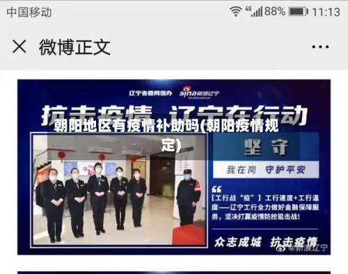 朝阳地区有疫情补助吗(朝阳疫情规定)-第3张图片