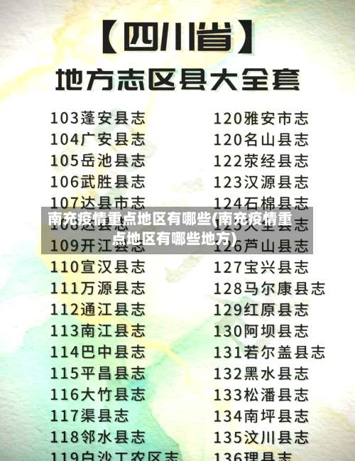 南充疫情重点地区有哪些(南充疫情重点地区有哪些地方)-第1张图片
