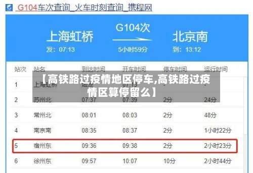 【高铁路过疫情地区停车,高铁路过疫情区算停留么】-第2张图片