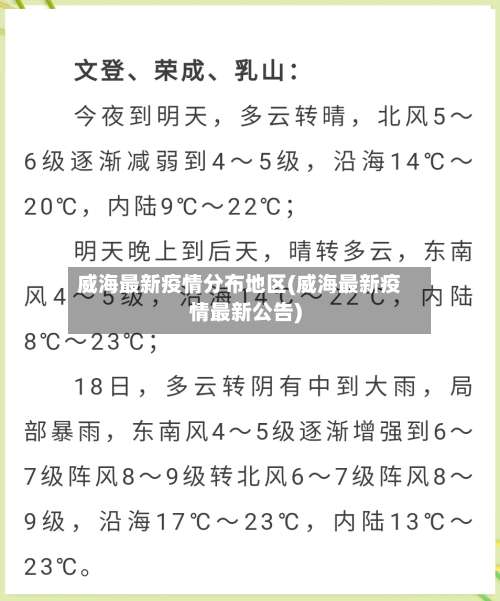 威海最新疫情分布地区(威海最新疫情最新公告)-第2张图片
