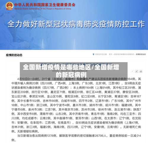 全国新增疫情是哪些地区/全国新增的新冠病例-第3张图片
