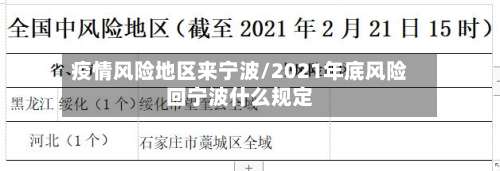疫情风险地区来宁波/2021年底风险回宁波什么规定-第1张图片
