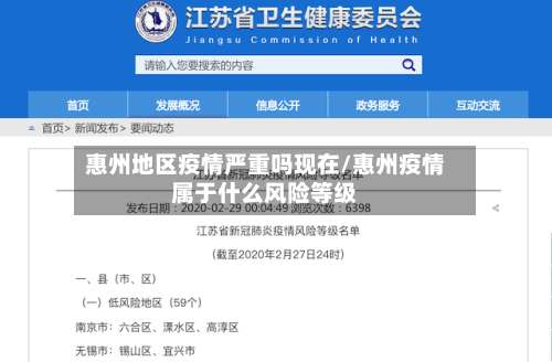 惠州地区疫情严重吗现在/惠州疫情属于什么风险等级-第2张图片