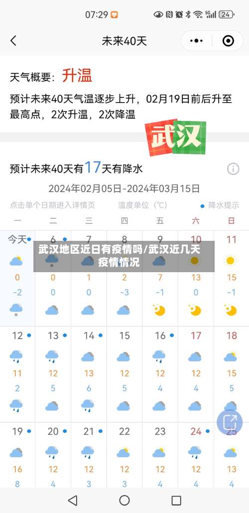 武汉地区近日有疫情吗/武汉近几天疫情情况-第1张图片