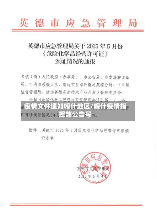 疫情文件通知喀什地区/喀什疫情指挥部公告号-第3张图片