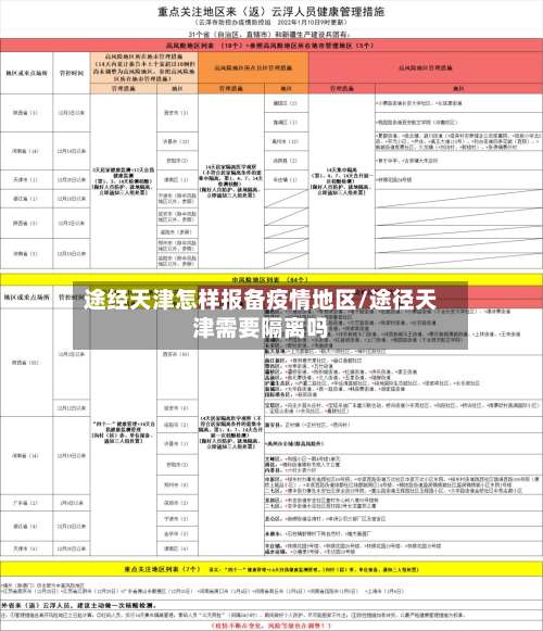 途经天津怎样报备疫情地区/途径天津需要隔离吗-第3张图片