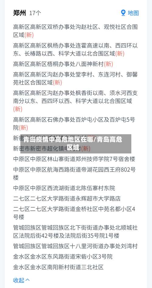 青岛疫情中高危地区在哪/青岛高危区域-第3张图片