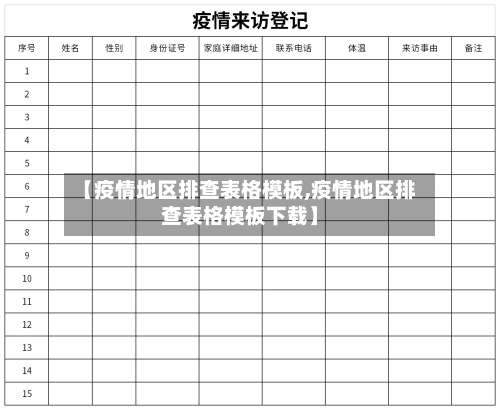 【疫情地区排查表格模板,疫情地区排查表格模板下载】-第1张图片