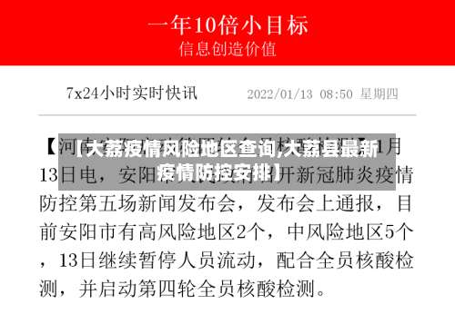 【大荔疫情风险地区查询,大荔县最新疫情防控安排】-第2张图片