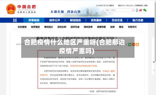 合肥疫情什么地区严重呀(合肥那边疫情严重吗)-第2张图片