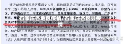 石家庄各地区疫情/石家庄各区县疫情-第1张图片
