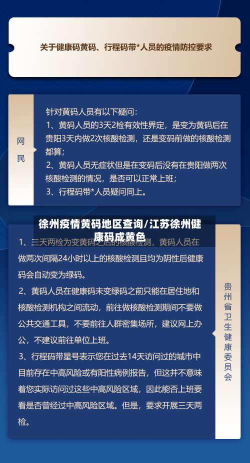 徐州疫情黄码地区查询/江苏徐州健康码成黄色-第1张图片