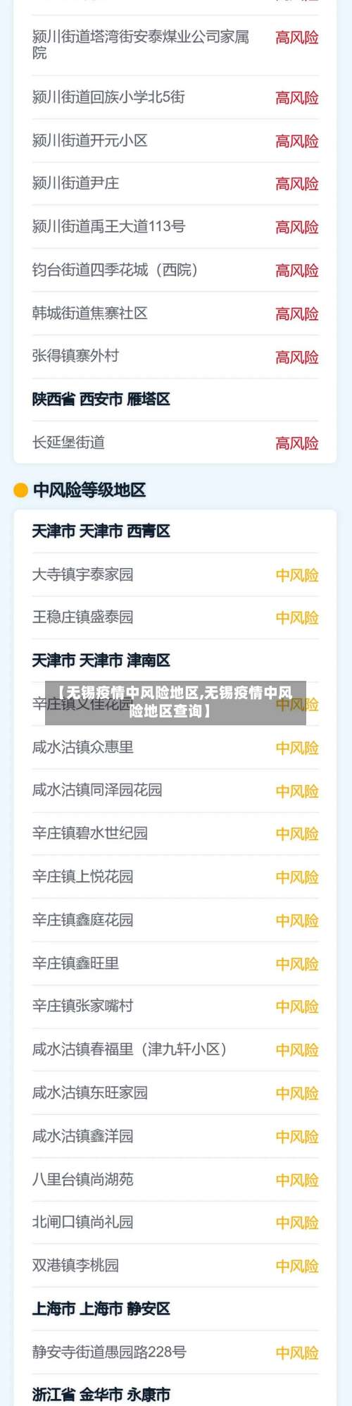 【无锡疫情中风险地区,无锡疫情中风险地区查询】-第3张图片