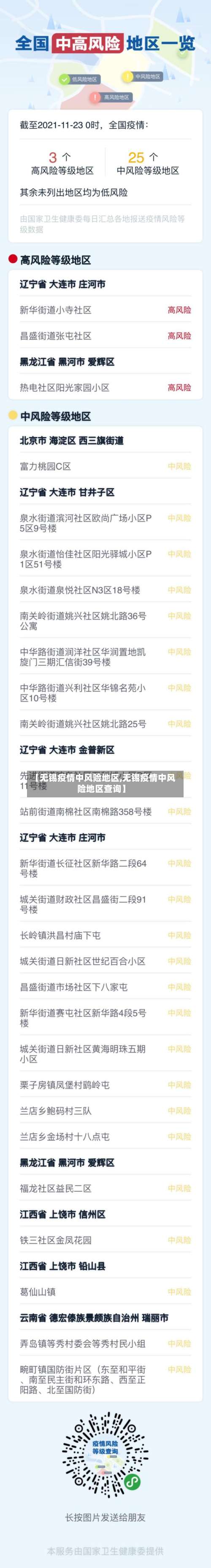 【无锡疫情中风险地区,无锡疫情中风险地区查询】-第1张图片