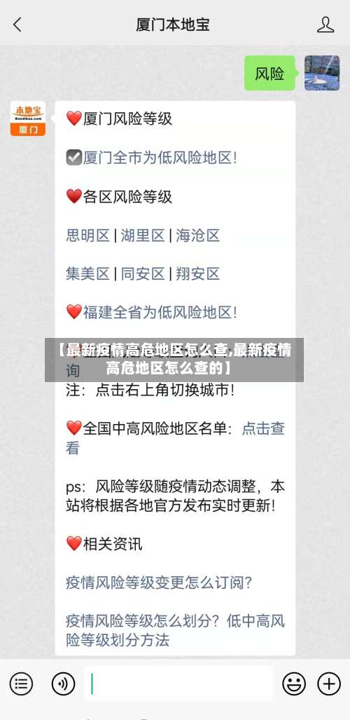 【最新疫情高危地区怎么查,最新疫情高危地区怎么查的】-第3张图片